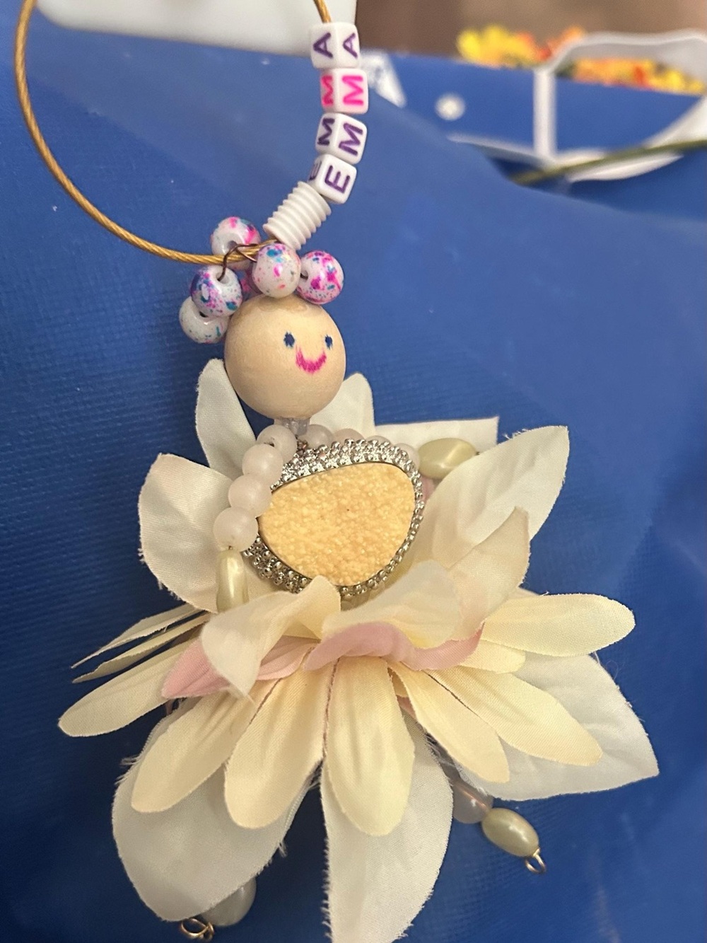 Bag charm bead doll